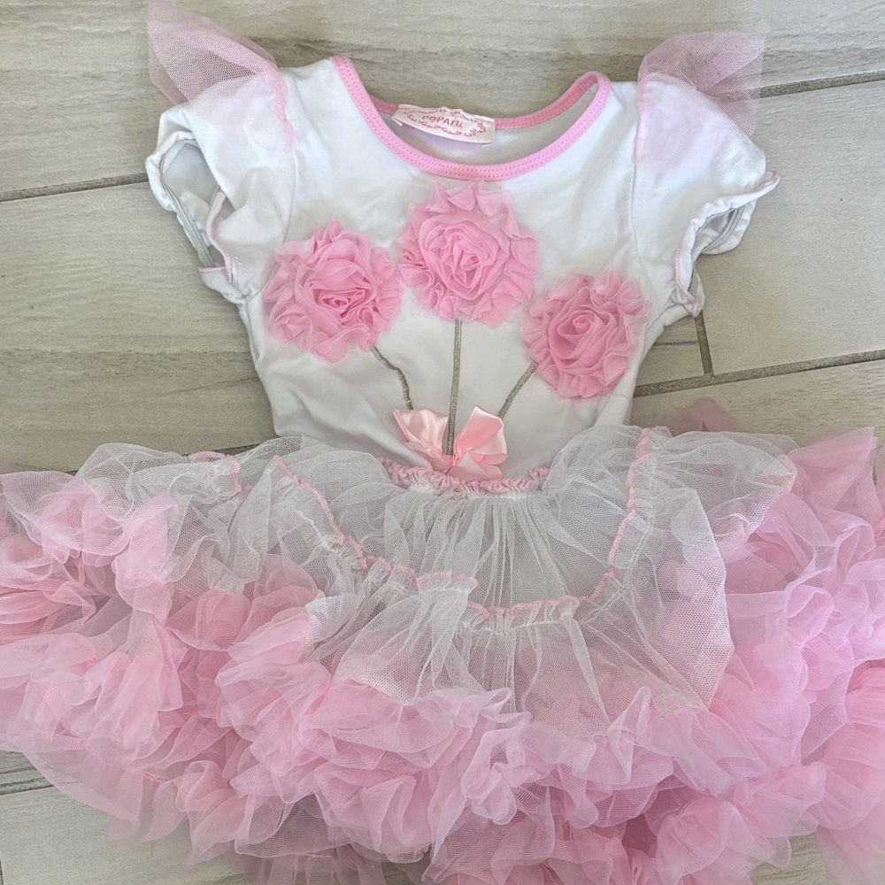 Popatu Pink Rosette Tutu Dress